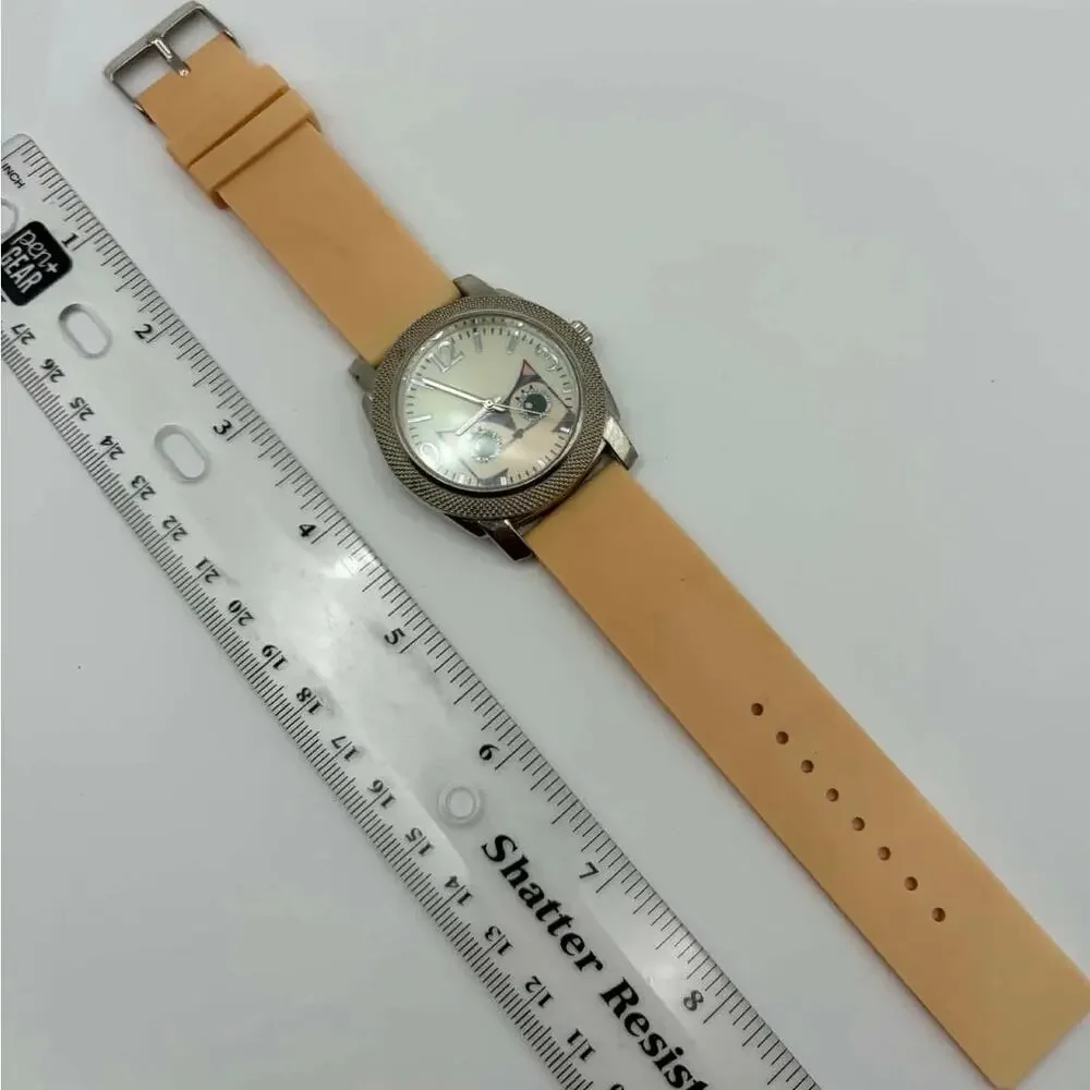 Silver & Beige Cat Men’s Watch